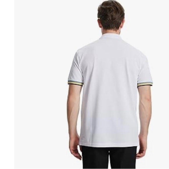 Men's Pique Polo Shirts Short Sleeve Cotton Blend Solid Casual Classic Fit Polo - Picture 3 of 6